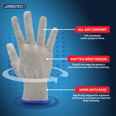 12 Pairs Poly Cotton String Knit Work Gloves for Warehouse GS-01