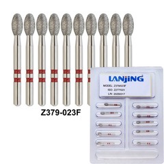 Dental Diamond Burs Zirconia Adjustment Football Ball Z368 High Speed Z379/023M