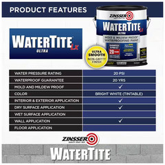 1 Gal. Watertite LX Low VOC Mold and Mildew-Proof White Water Based Waterproofin