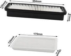 Cabin Air Filter Kit Compatible with Kubota Tractor SVL75-2C SVL75C SVL90