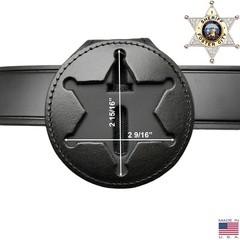 Perfect Fit 6 Point Star Belt Badge Clip Badge Holder Sheriff B812 Neck Chain