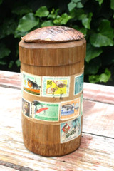 Vintage Mailing Tube Bamboo Coconut Pilipinas Philippines w/Stamps