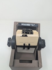Vintage Metal Rolodex Model NO 1753 Classic Desktop Rotary File w/ Cards & Tabs