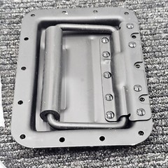 MONROE PH-0309 Recessed Folding Pull Handle Black Steel 4LAP3