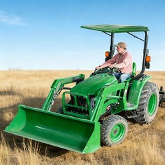Top Canopy with Bracket For John Deere Compact Utility Tractors ROPS-Green