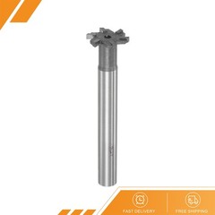 3mm Depth 25mm Dia 12mm Shank Carbide Tip 6 Flute T-Slot Milling Cutter