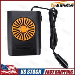 1x New 200W 12V Car Heater Cooling Fan For Windshield Defrosting – Orange/Black
