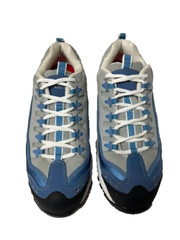 Skechers Work women’s size 8M steel toe lace up shoes blue/gray