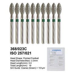 Dental Diamond Football Bur FG 368/023C 379/023 Egg Shape Coarse Fine High Speed