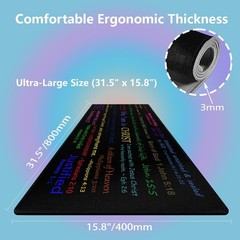 Christian Bible Verse Large Mouse Pad, 31.5L x 15.8W inches, Quotes