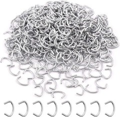 1000Pcs 1/2″ Hog Rings, Galvanized Hog Rings for Auto Upholstery Furniture 