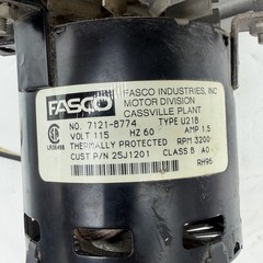 FASCO 7121-8774 Draft Inducer Blower Motor Assembly 3200RPM 115V 25J1201 1.5Amp