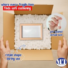 MT Products Off-White Packing Peanuts – Bulk Shipping Peanuts for Fragile Times