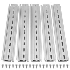 10 Pieces DIN Rail Slotted Aluminum RoHS 8 in. long 35mm 7.5mm 6.67 ft. Total