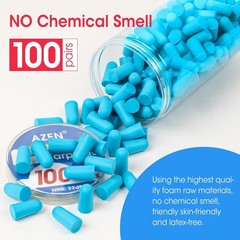 200pcs Ear Plugs Soft Foam Sleep 100pair Travel Noise Shooting Working Lot Bulk