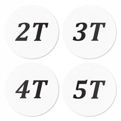 Officesmartlabels Toddler Clothing Size – 1.25 Round Circle 2T 3T 4T