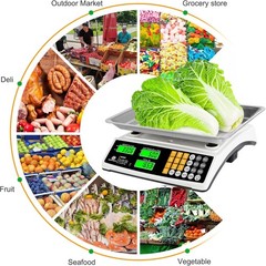 Price Computing Scale 88lb/40kg Commercial Food Scale for Produce Meat with Stai