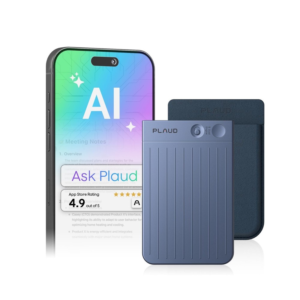 Plaud Note AI Voice Recorder, AI Note Taking Device, Transcribe & Summarize, …
