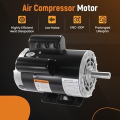 5 HP Compressor Duty Electric Motor 1 Phase 3450 RPM 56HZ Frame 7/8″ Shaft 230V
