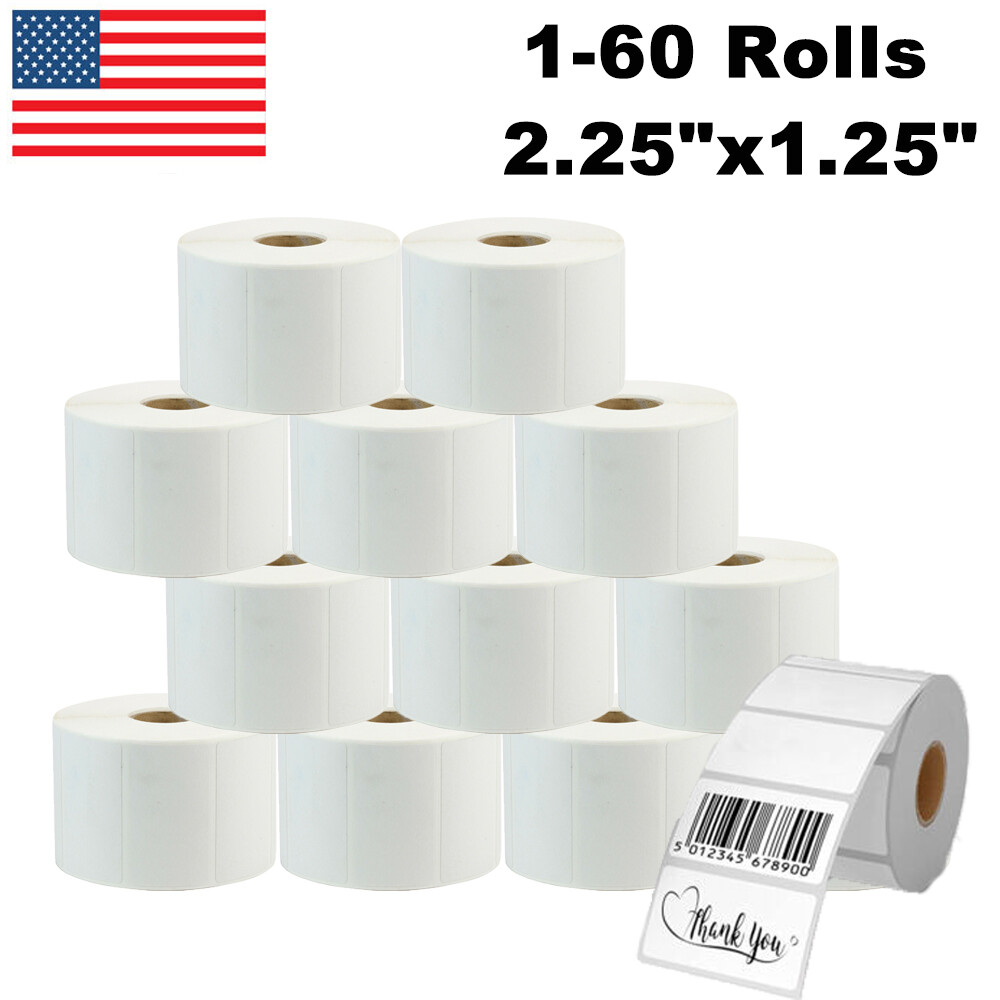 2.25″x1.25″ Direct Thermal Labels Barcode SKU 1000/Roll for Zebra Eltron Rollo
