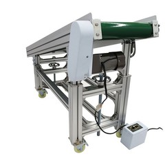 110V 59″×11.8″ Inclined Wall PVC Conveyor Belt Transport Machine Load 66-88Lbs