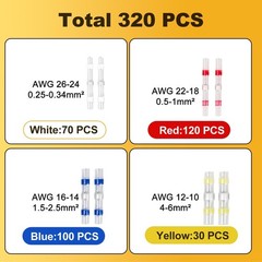 320PCS Solder Stick Wire Connectors, Solder Seal Wire Connectors Solderstick …