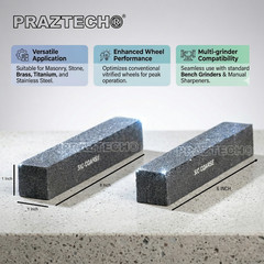 PRAZTECH 2Pc Silicon Carbide Dressing Stick 150x25x25mm Grinding Wheel Dresser