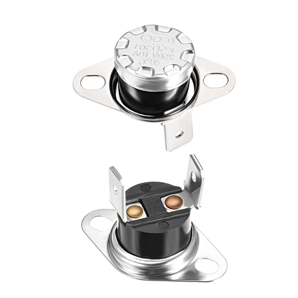 2pack KSD301 Thermostat 40°C/104°F 10A Normally Open N.O Temperature Switch