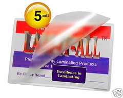LAM-IT-ALL Hot Laminating Pouches 2-1/2 x 3-5/8 School Card [pack of 100] 5 Mil