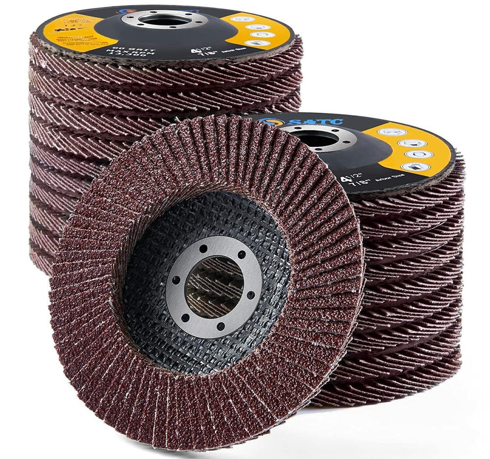 40 Pack 4.5″ 4-1/2″ Flap Discs 40 60 80 120 Grit Grinder Sanding Grinding Wheels