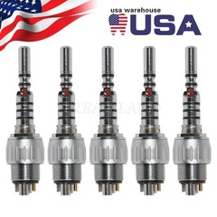 Dental LED 6 Hole Quick Coupler 360 degree swivel Fit KAVO Handpiece ux’