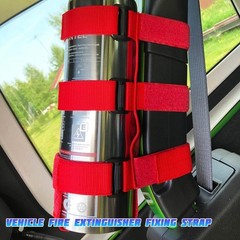 Adjustable Extinguisher Mount Strap Oxford Cloth Car Roll Bar Fire Extinguisher