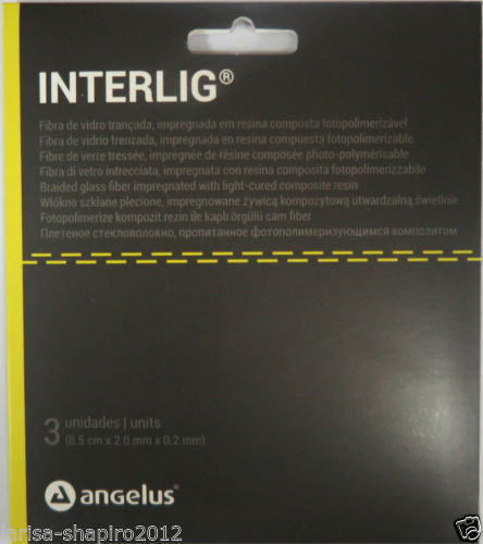INTERLIG ANGELUS Glass Fiber Splint 3 units impregnated Light Cure