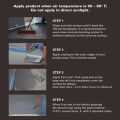 Slip Resistant Gray Concrete Paint, Interior/Exterior, 1 Gal=$