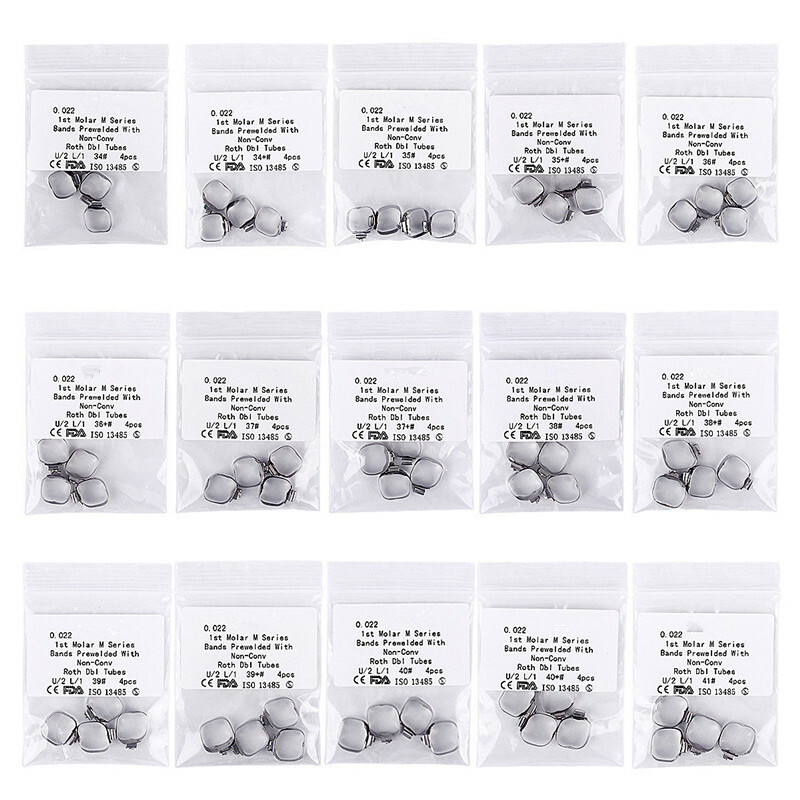 10Pack Dental Ortho Roth 022 1st Molar Buccal Tube Prewelded Band U2L1 U3L2 U1L1