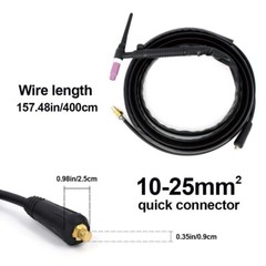 TIG Torch Welding Gun WP-17V 17V 13FT 4M TIG Lift TIG Welder Machine Adapter US