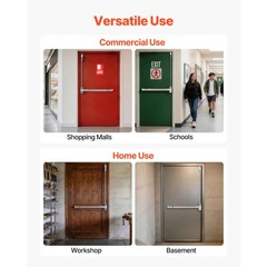 Uimoso Push Bar Panic Exit Device for Doors, 28″ Vertical Top Rod