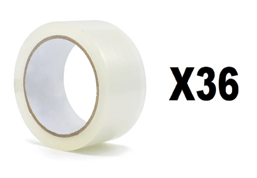 Lot of 36 Clear Packing Tape,2″ Wide,2.0mil Thickness,110 Yard (300 Ft) Per Roll