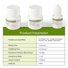 Dental Zinc Oxide Eugenol Cement Kit Self-Curing for Temporary Crowns & Bridges