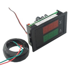 AC 80-450V LCD Dual Display Digital AC Voltmeter Ammeter Voltage Amp Gauge Panel