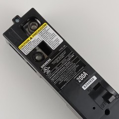 Siemens 200 Amp 2 Pole 240 Volt Molded Case Circuit Breaker Type QS