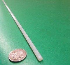 Nylon 6/6 Natural Tint Hex Rod 3/16″ (.188″) Hex x 48″ Length, 2 Units