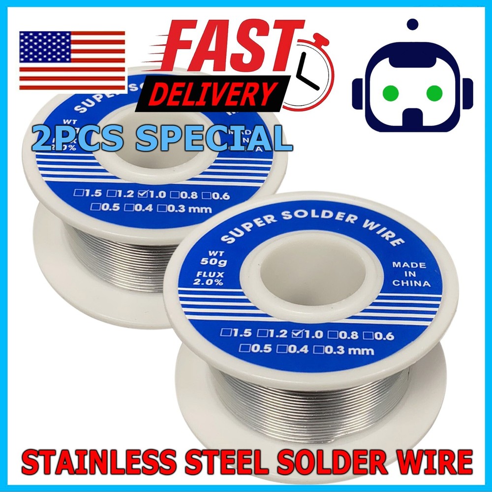 2PCS Aluminum Stainless Steel Lighter Solder Wire Soldering Wire Tool Lead Free