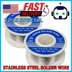 2PCS Aluminum Stainless Steel Lighter Solder Wire Soldering Wire Tool Lead Free