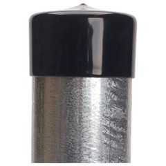 Vinyl Black Flexible Tubing End Screw Thread Protector Safety Cover Post Pipe