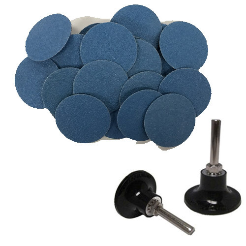 100 – 3″ Roloc Zirconia Quick Change Sanding Disc 40 Grit and Mandrel