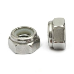 M5-0.80 Stainless Steel Nylon Insert Hex Lock Nut, Metric DIN 985 A2 / 18-8