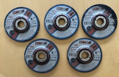 CGW Fast Cut Metal Steel Grinding Wheels 4-1/2” Type 27 A24 RBF Lot of 5 Unused