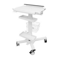 Medical Laptop Workstation Cart With Scanner Holder Storage For Hospital Clinic