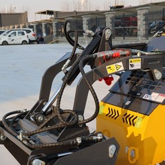 New 24HP Mini Skid Steer Loader 4-in-1 Bucket 3-Stage Pump Hydraulic System